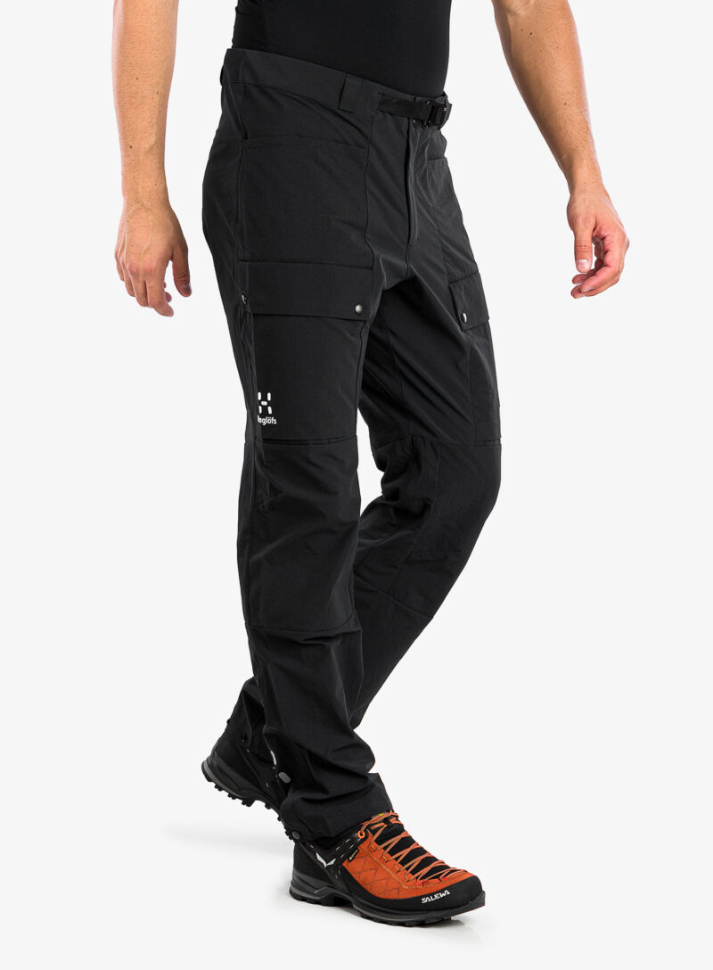 Cumpăra Pantaloni trekking barbati Haglofs L.I.M ZT Pant - true black/zenith red