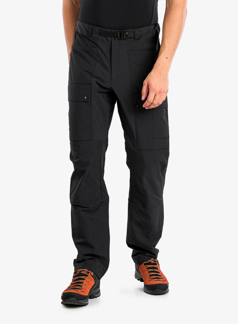 Pantaloni trekking barbati Haglofs L.I.M ZT Pant - true black/zenith red