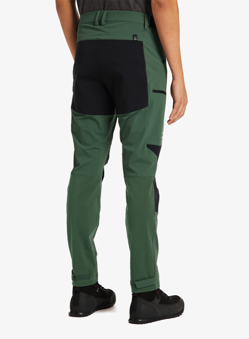 Pantaloni trekking barbati Haglofs Mid Slim Pant - fjell green/true black preţ