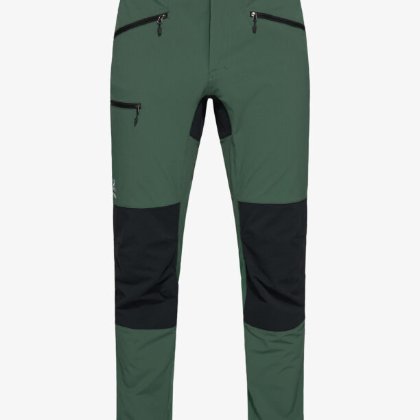 Original Pantaloni trekking barbati Haglofs Mid Slim Pant - fjell green/true black