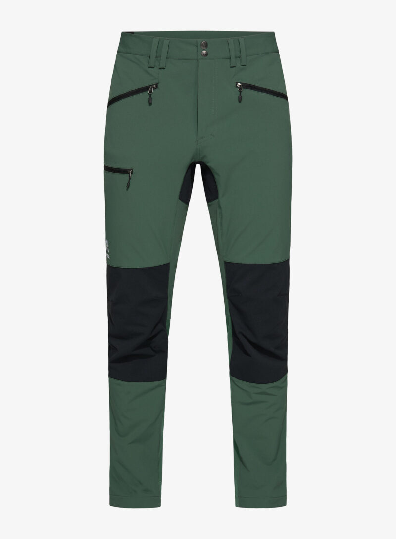 Original Pantaloni trekking barbati Haglofs Mid Slim Pant - fjell green/true black