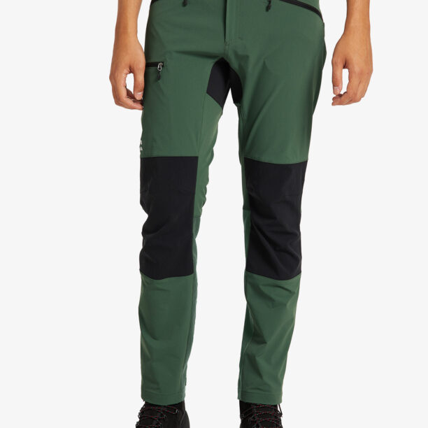 Pantaloni trekking barbati Haglofs Mid Slim Pant - fjell green/true black