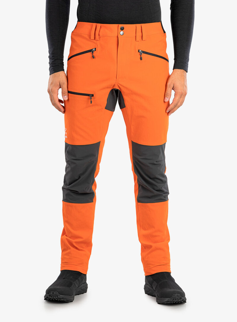 Pantaloni trekking barbati Haglofs Mid Slim Pant - flame orange/magnetite