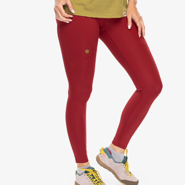 Cumpăra Pantaloni trekking femei Fjallraven Abisko Tights  - pomegranate red