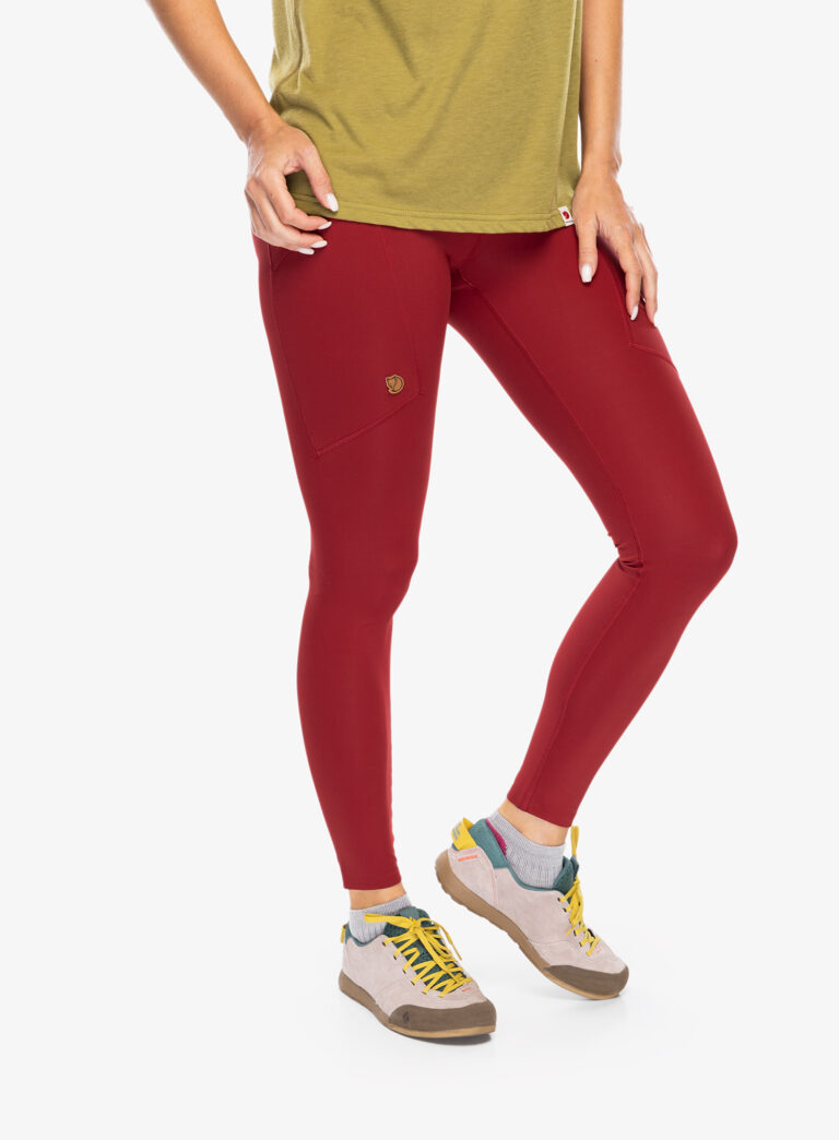 Cumpăra Pantaloni trekking femei Fjallraven Abisko Tights  - pomegranate red