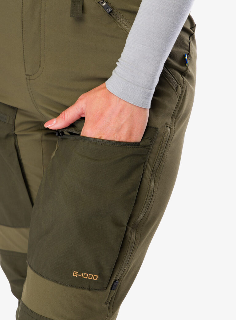 Pantaloni trekking femei Fjallraven Keb Agile Trousers - laurel green/deep forest - imagine 6