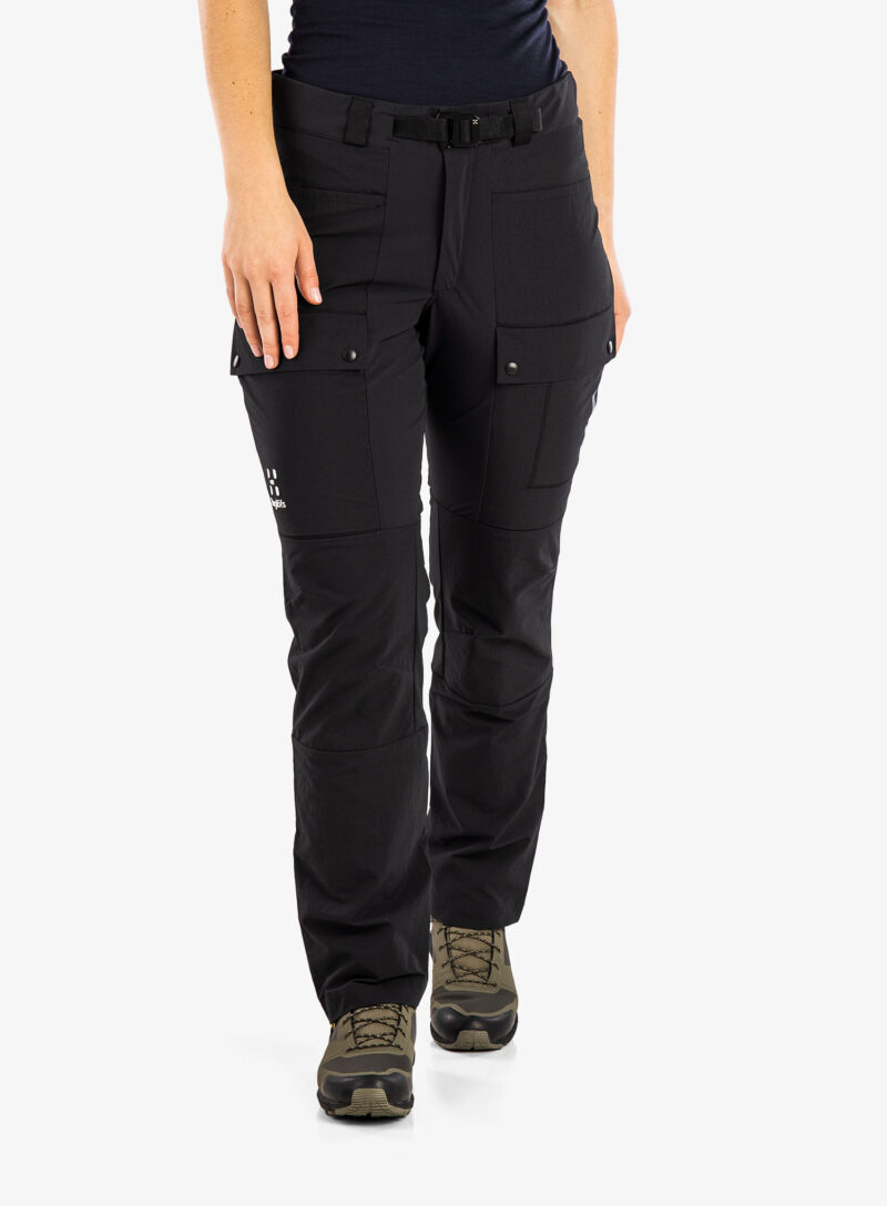 Cumpăra Pantaloni trekking femei Haglofs L.I.M ZT Pant - true black/zenith red