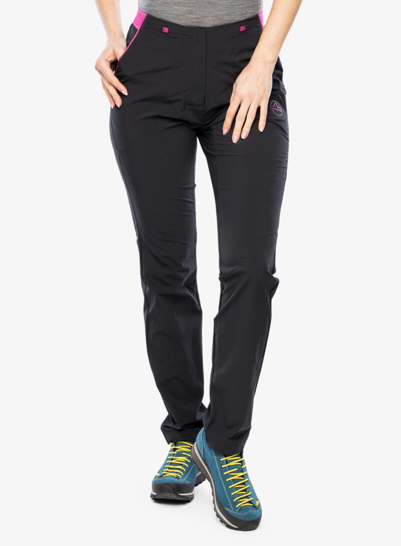 Original Pantaloni trekking femei La Sportiva Brush Pant - black/springtime