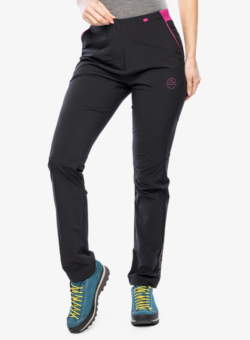 Pantaloni trekking femei La Sportiva Brush Pant - black/springtime