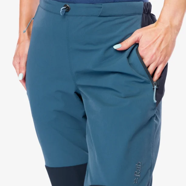 Original Pantaloni trekking femei Rab Torque Pants - orion blue