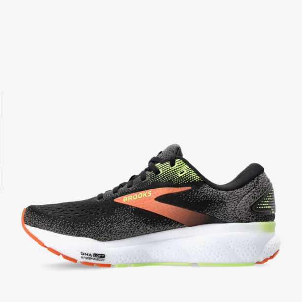 Original Pantofi alergare barbati Brooks Ghost 16 - black/mandarin red/green