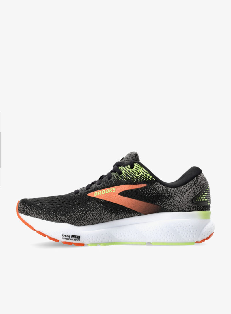 Original Pantofi alergare barbati Brooks Ghost 16 - black/mandarin red/green