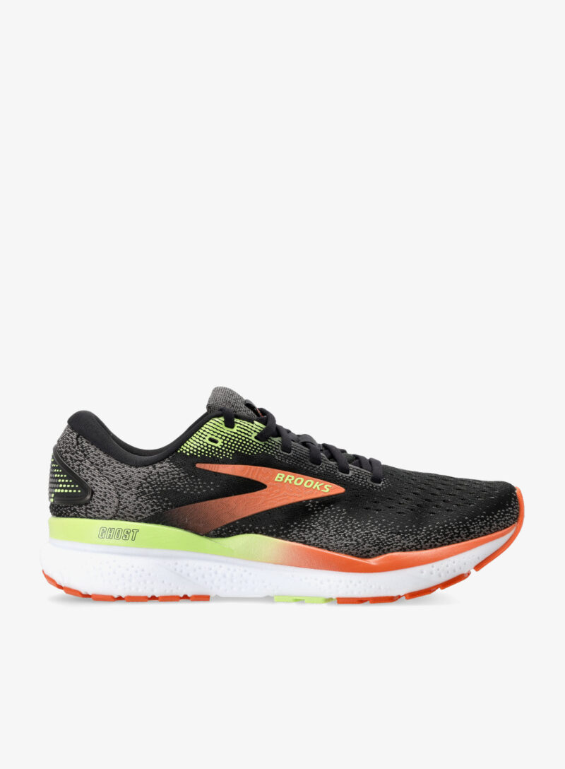 Pantofi alergare barbati Brooks Ghost 16 - black/mandarin red/green