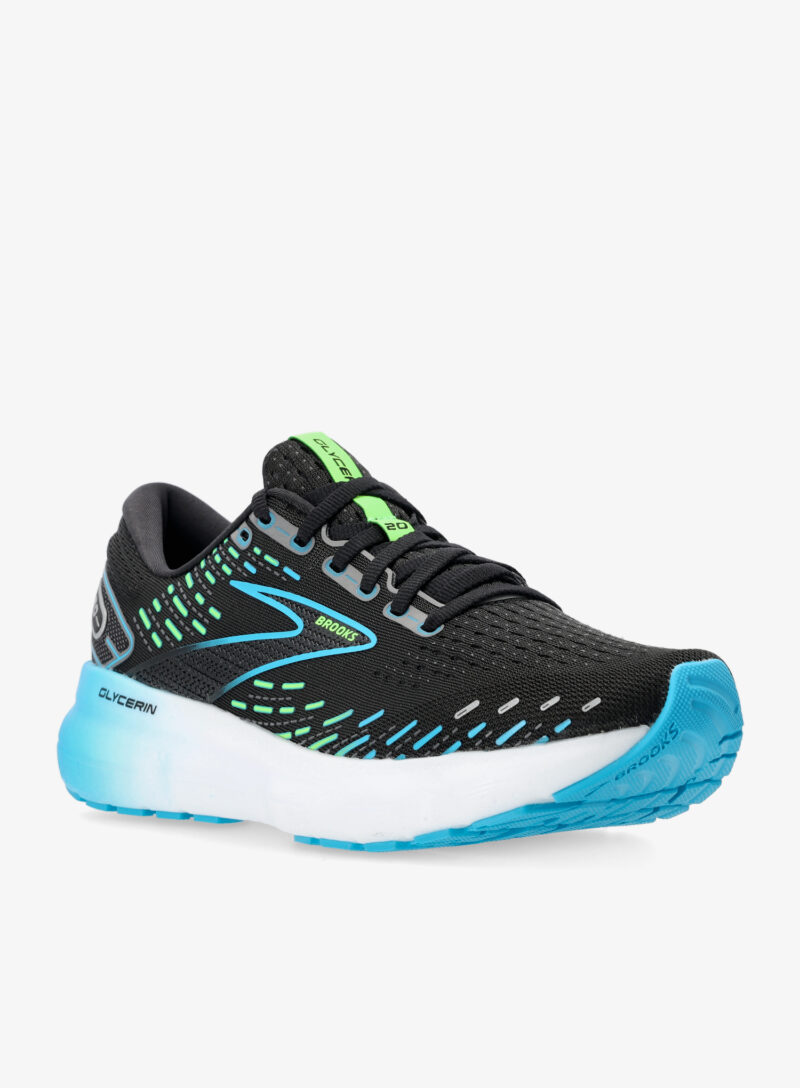 Cumpăra Pantofi alergare barbati Brooks Glycerin 20 - black/hawaiian ocean/green