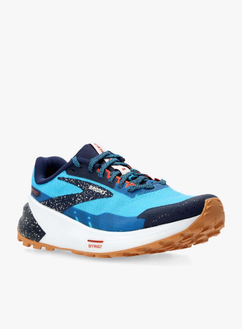 Cumpăra Pantofi alergare trail barbati Brooks Catamount 2 - peacoat/atomic blue/rooibos