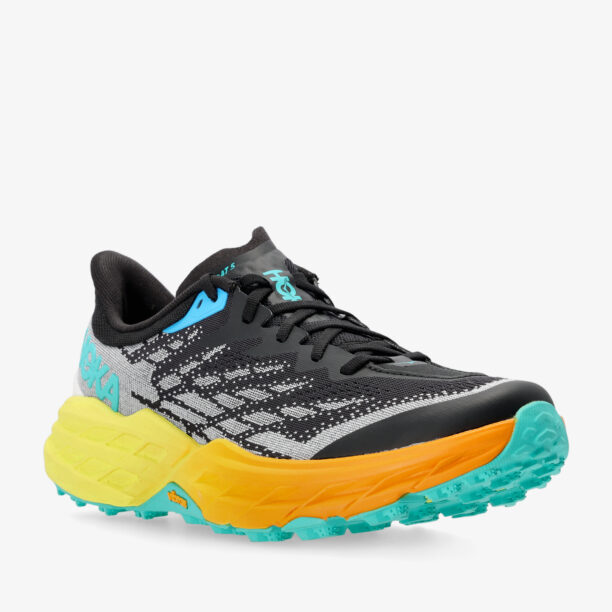 Cumpăra Pantofi alergare trail barbati Hoka Speedgoat 5 - black/evening primrose