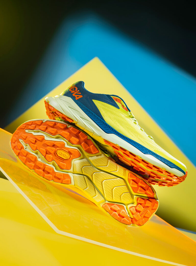 Pantofi alergare trail barbati Hoka Zinal - evening primrose/blue coral - imagine 6