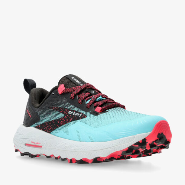 Cumpăra Pantofi alergare trail femei Brooks Cascadia 17 - bluefish/black/pink