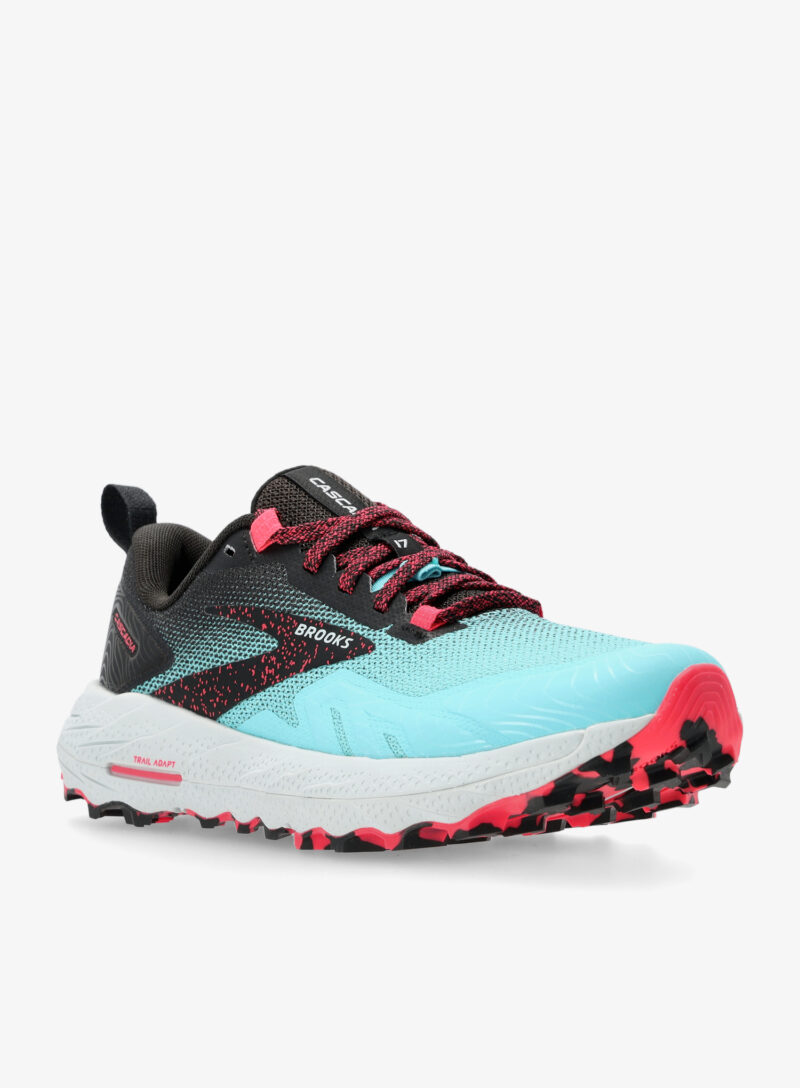 Cumpăra Pantofi alergare trail femei Brooks Cascadia 17 - bluefish/black/pink