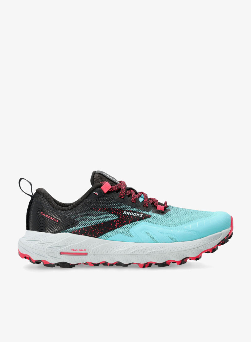 Pantofi alergare trail femei Brooks Cascadia 17 - bluefish/black/pink