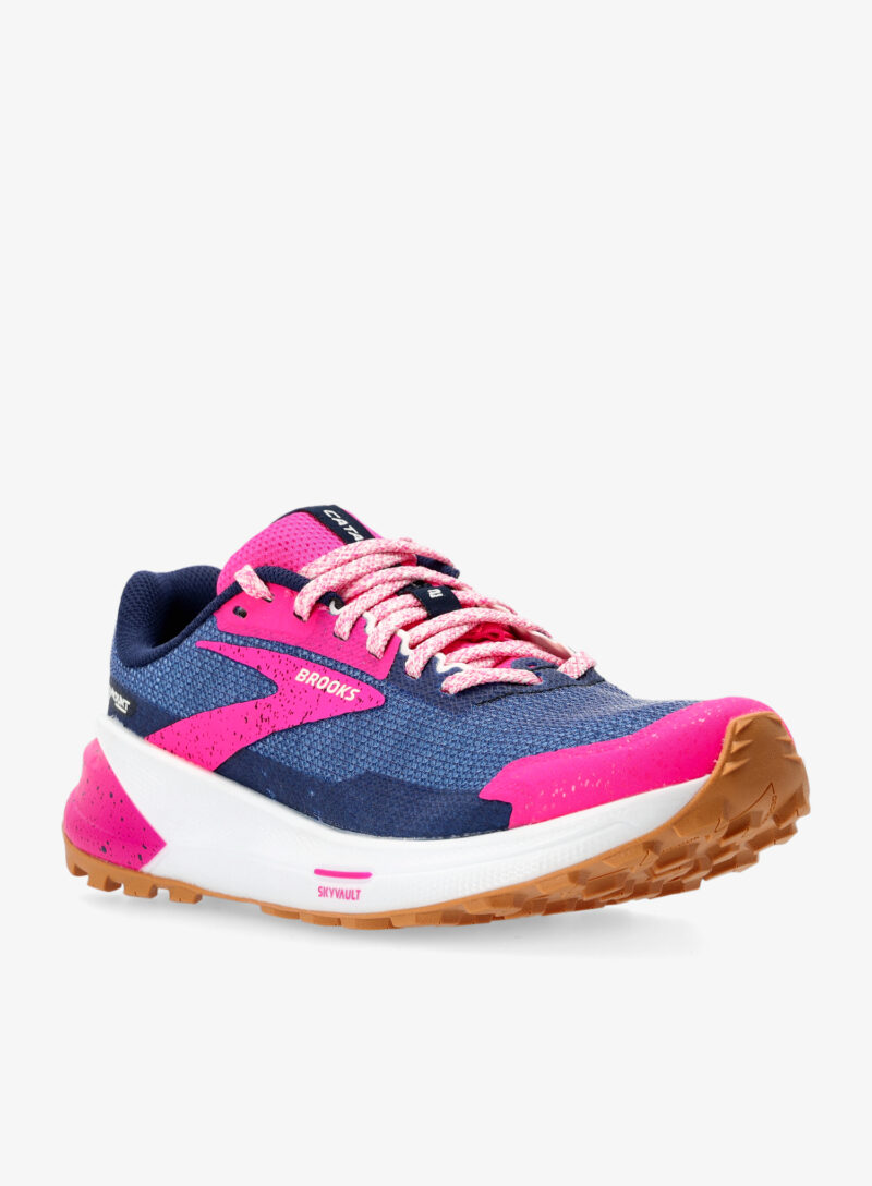 Cumpăra Pantofi alergare trail femei Brooks Catamount 2 - peacoat/pink/biscuit