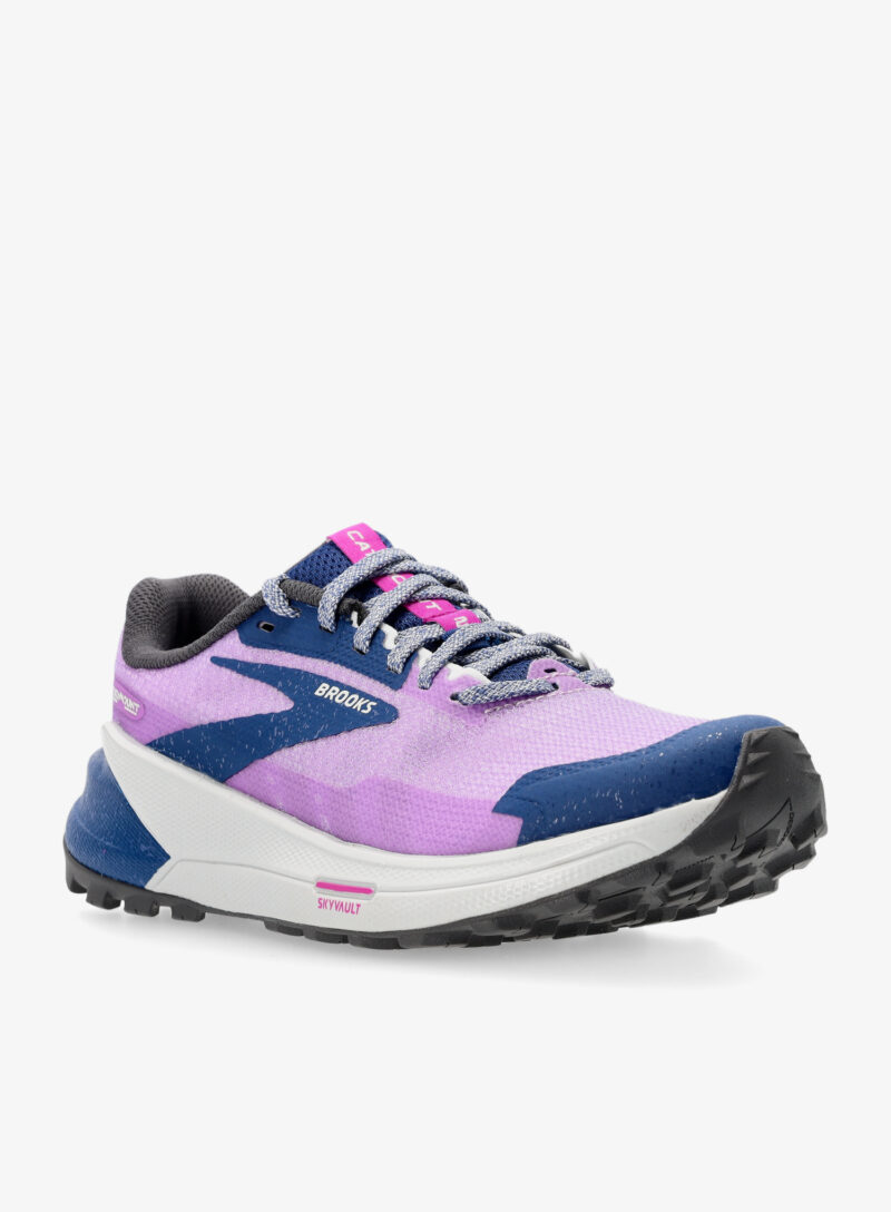 Cumpăra Pantofi alergare trail femei Brooks Catamount 2 - violet/navy/oyster