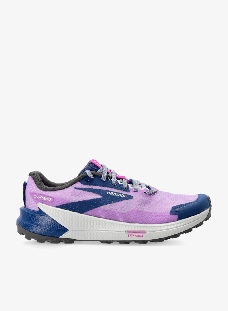 Pantofi alergare trail femei Brooks Catamount 2 - violet/navy/oyster