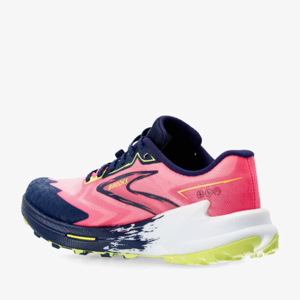 Preţ Pantofi alergare trail femei Brooks Catamount 3 - pink/peacoat/sunny lime