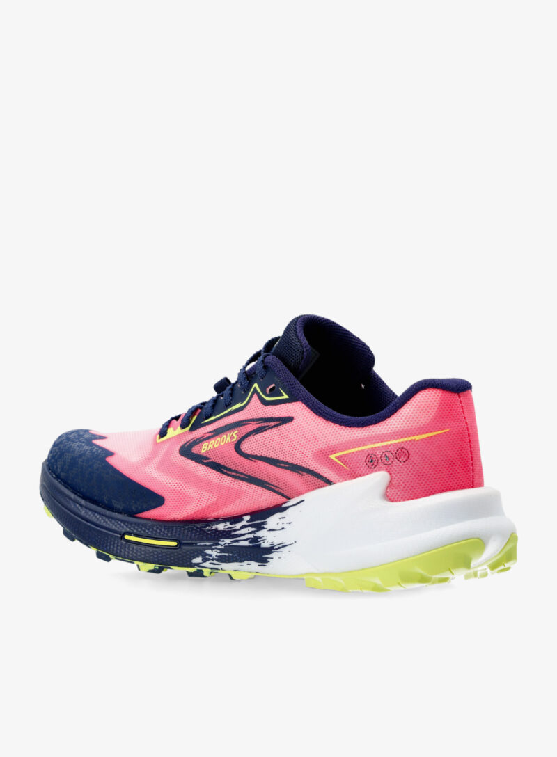 Preţ Pantofi alergare trail femei Brooks Catamount 3 - pink/peacoat/sunny lime