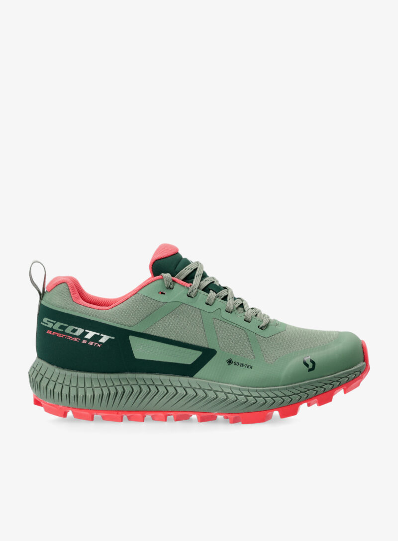 Pantofi alergare trail femei SCOTT SCO Supertrac 3 GTX - frost green/coral pink