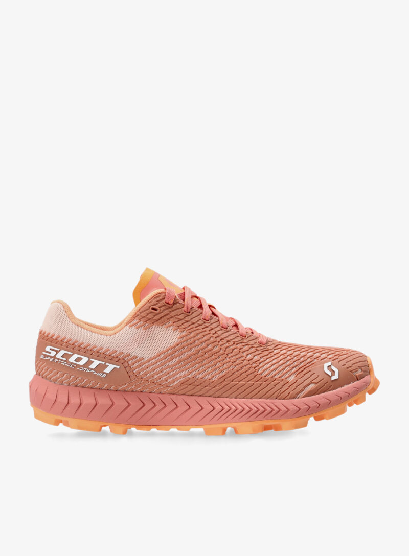 Pantofi alergare trail femei SCOTT SCO Supertrac Amphib - terra red/melon orange