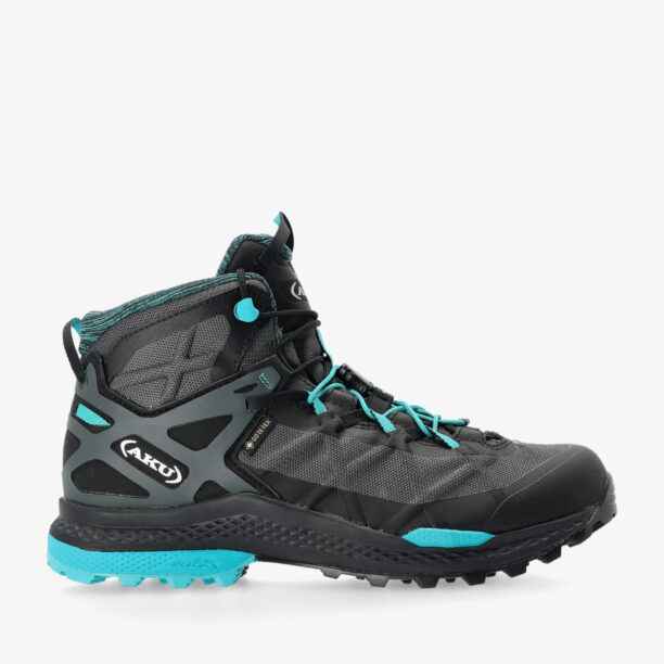 Pantofi drumetie femei AKU Rocket Mid DFS GTX - black/turquoise