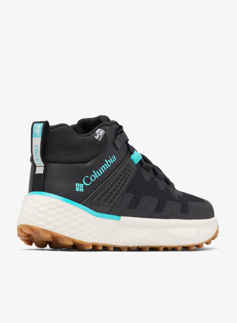 Cumpăra Pantofi drumetie femei Columbia Facet 75 Mid Outdry - black/bright aqua