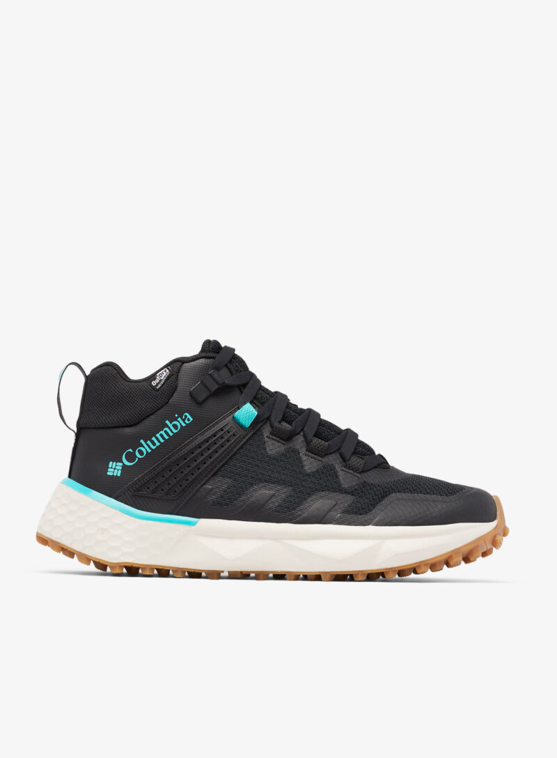 Pantofi drumetie femei Columbia Facet 75 Mid Outdry - black/bright aqua