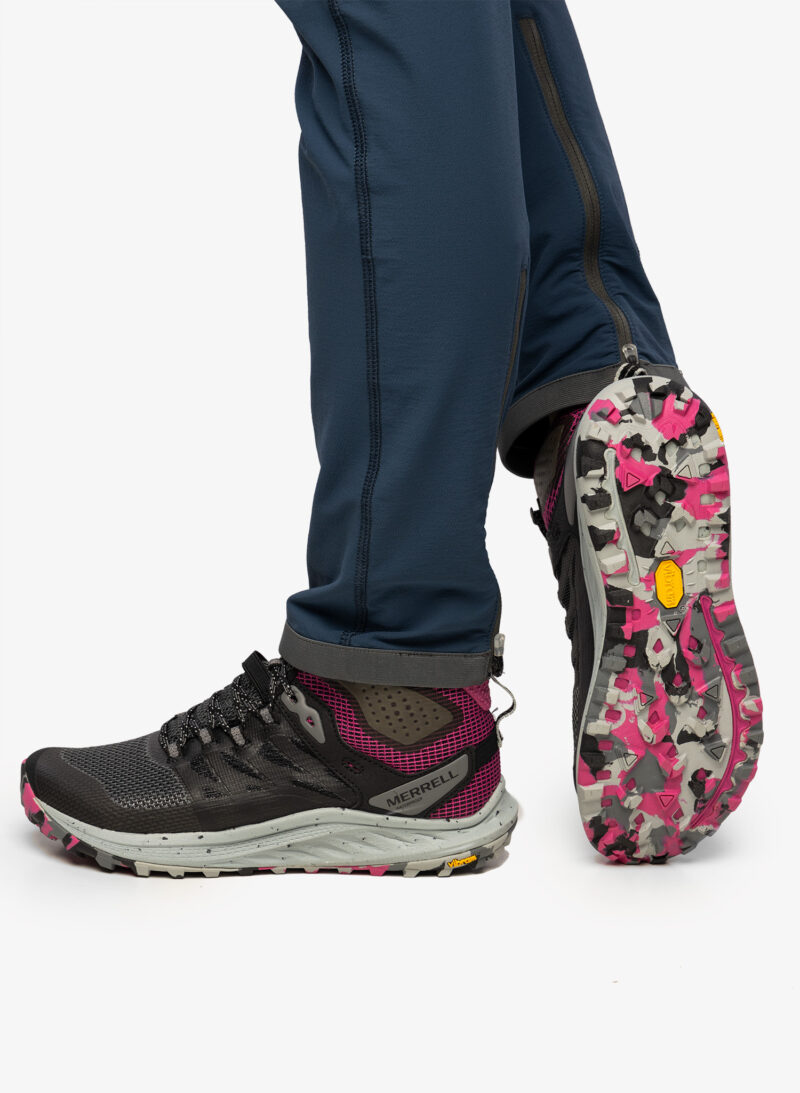 Original Pantofi drumetie femei Merrell Antora 3 Mid WP - black/fuchsia