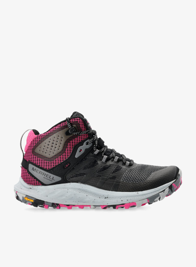 Pantofi drumetie femei Merrell Antora 3 Mid WP - black/fuchsia