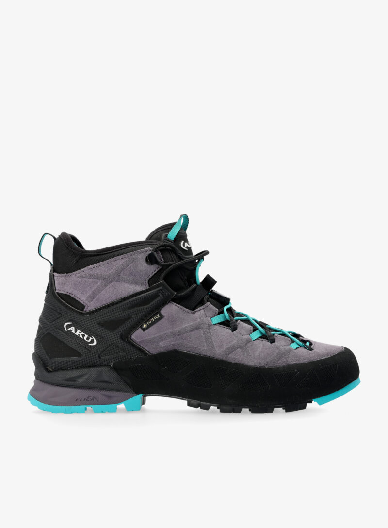 Pantofi femei AKU Rock DFS Mid GTX - grey/turquoise