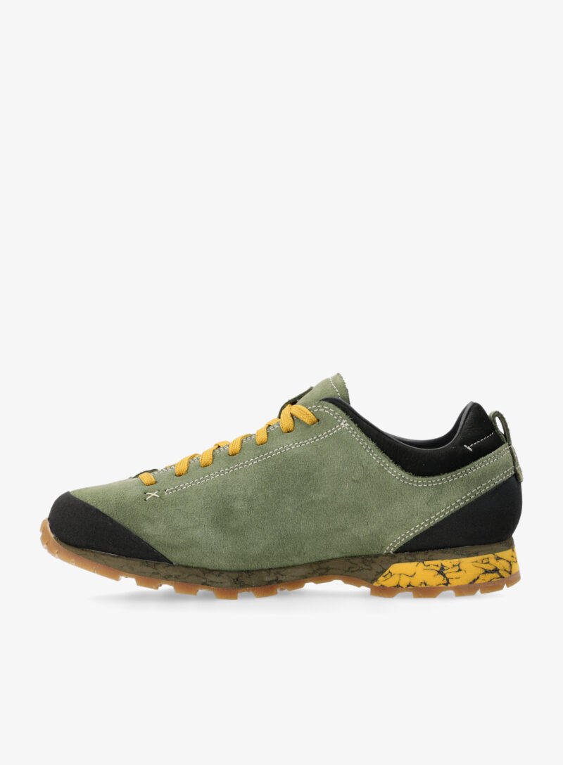 Original Pantofi outdoor barbati AKU Bellamont III Suede GTX - green/ocher