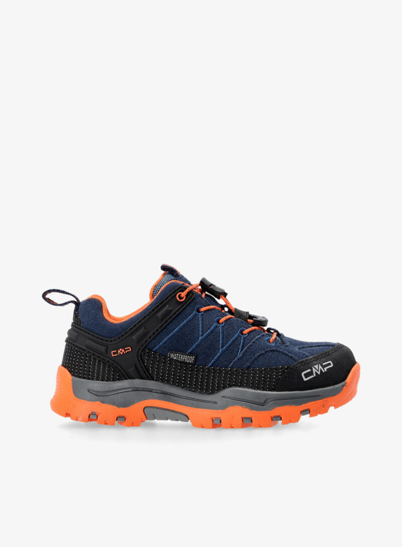 Pantofi pentru copii CMP Kids Rigel Low Trekking Shoes WP - b.blue/arancio