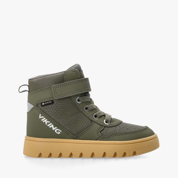 Pantofi pentru copii Viking Footwear Fleek Mid GTX 1V - olive