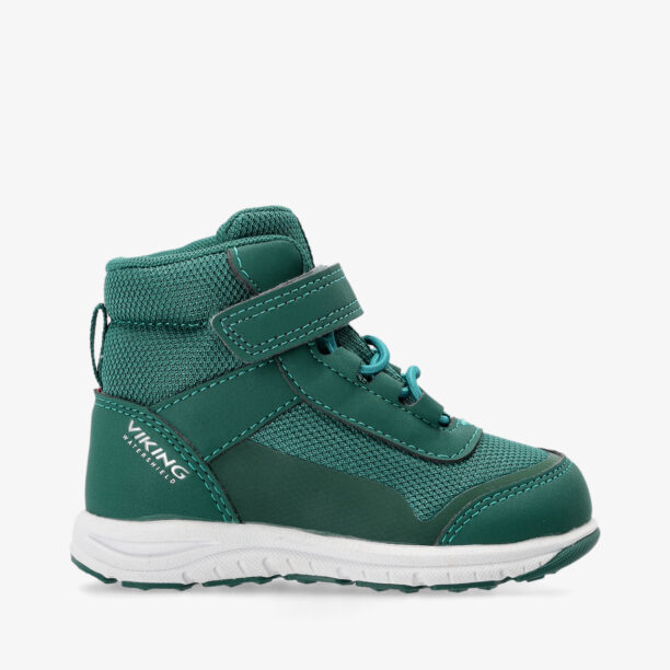 Pantofi pentru copii Viking Footwear Knapper Reflex Mid WP 1V - dark green