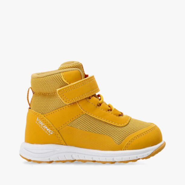 Pantofi pentru copii Viking Footwear Knapper Reflex Mid WP 1V - mustard