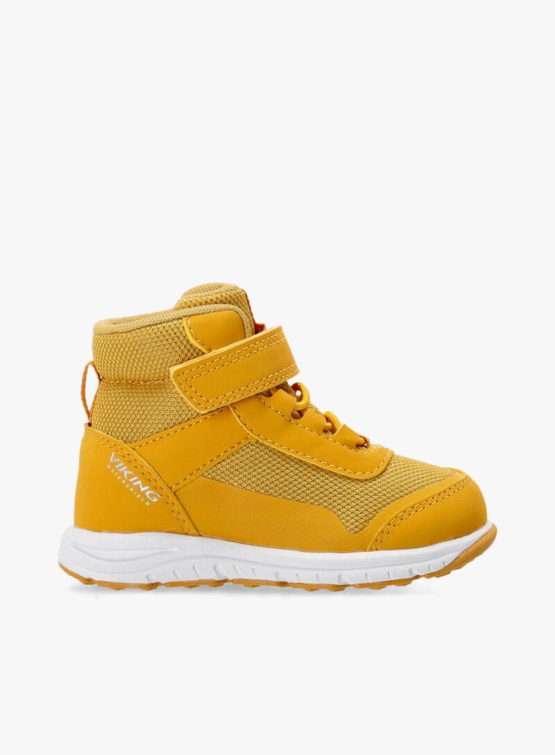 Pantofi pentru copii Viking Footwear Knapper Reflex Mid WP 1V - mustard