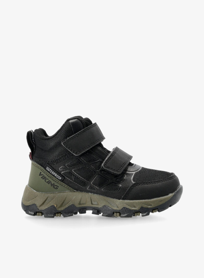 Pantofi pentru copii Viking Track Mid WP 2V - black/olive preţ