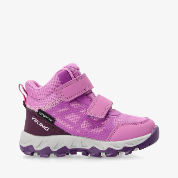 Pantofi pentru copii Viking Track Mid WP 2V - purple/purple