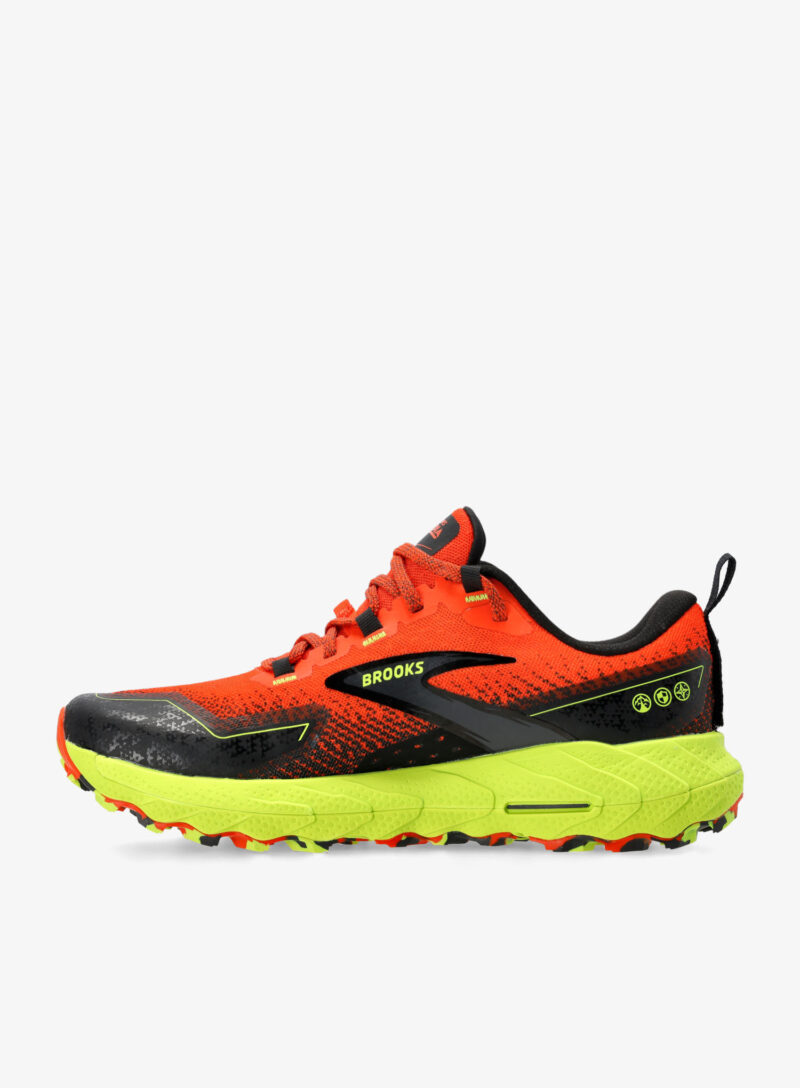 Original Pantofi trail Brooks Cascadia 18 - cherry tomato/lime/black