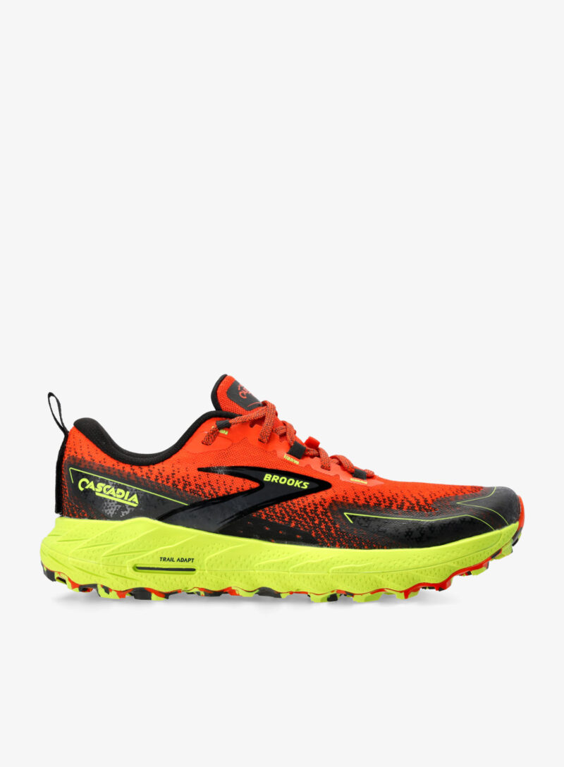 Pantofi trail Brooks Cascadia 18 - cherry tomato/lime/black