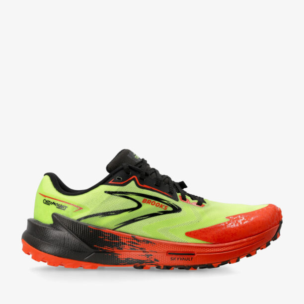 Pantofi trail Brooks Catamount 3 - acid lime/cherry tomato/black