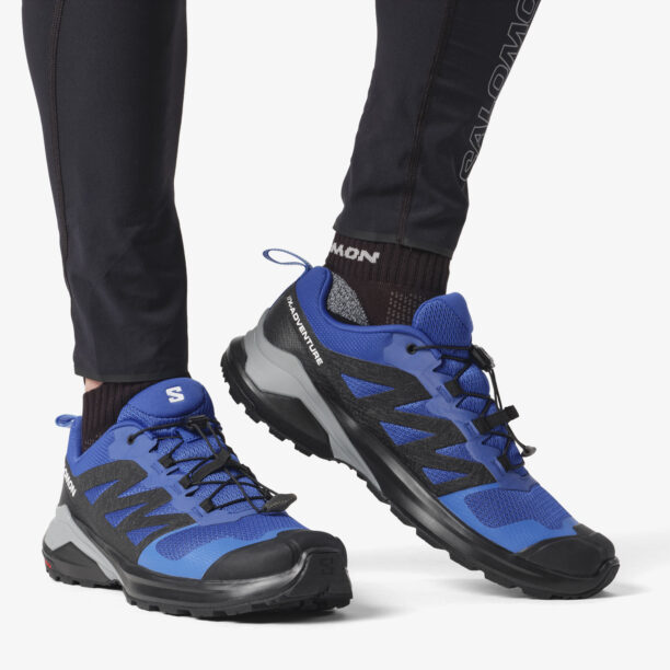 Pantofi trail Salomon X-Adventure  - blue/black/quarry preţ