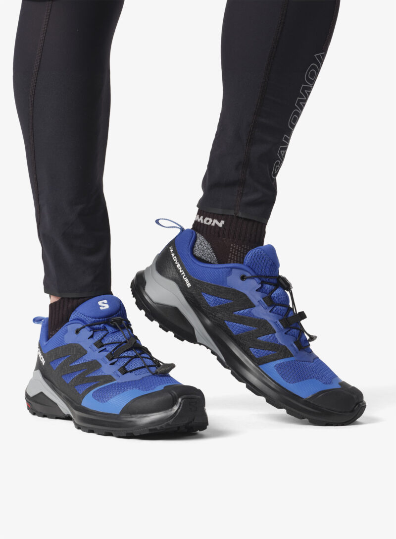 Pantofi trail Salomon X-Adventure  - blue/black/quarry preţ